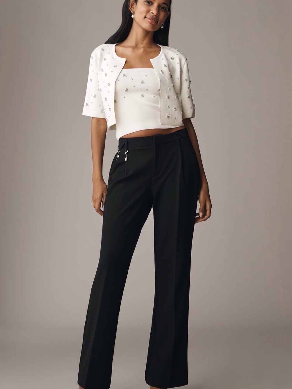 Maeve Slim Fit Classic Black Straight-Leg Women's Trousers